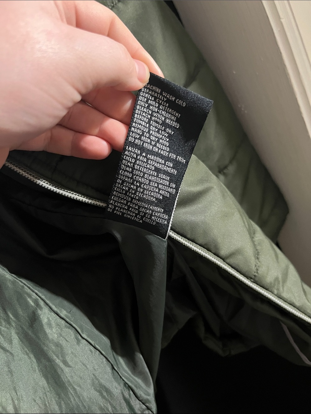 Tail Quilted Olive Green Women's Puffer Jacket - Picture 5 of 5